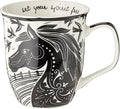 Karma Gifts 14 oz Black and White Boho Mug Horse by KarmaGifts