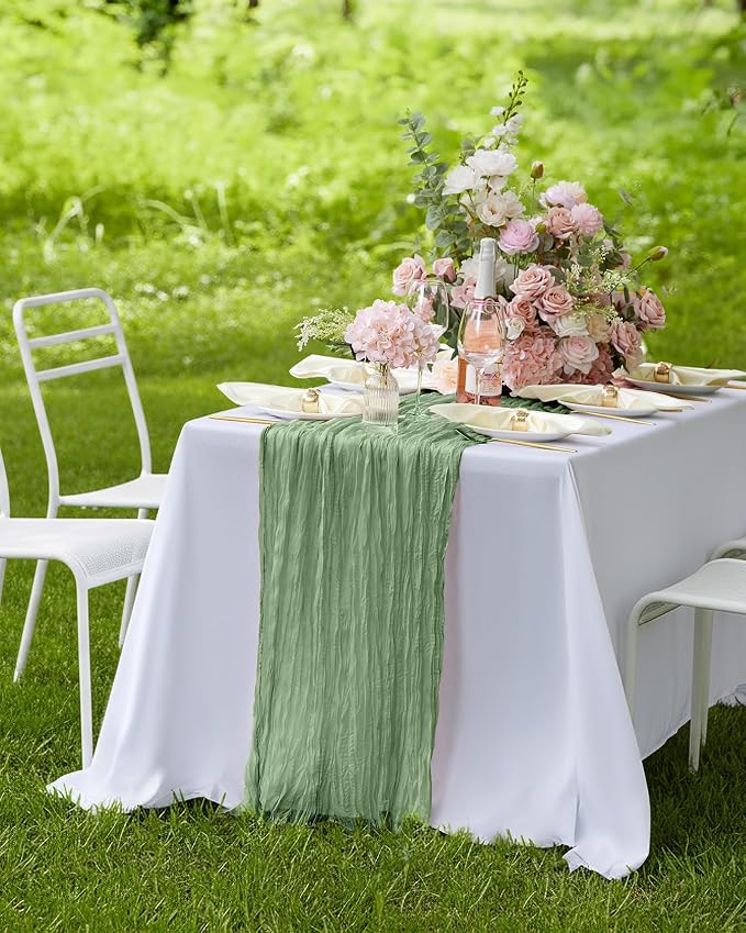 Pureegg 4-Pack Cheese Cloths Table Runner, Baby Shower, Wedding and Farmhouse - Image 8