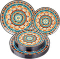 60PCS Bohemian Plastic Plates by Joyido