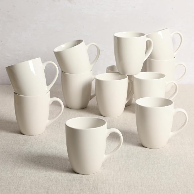 Gibson Home Great Essentials 12 Ounce Porcelain Coffee Mugs - Image 2