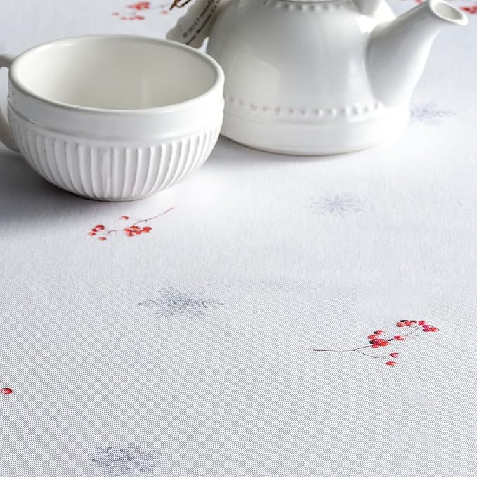 Maison d' Hermine Table Cloth Rectangle Table 100% Cotton 70 x 120 Inches Fall Tablecloth Reusable Everyday Use for Thanksgiving Christmas Decorations Dining Farmhouse Party (Fairy Tale Forest)