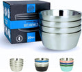 Stainless Steel Insulated Bowls for Kids and Adults - 20 Oz Double Wall Metal Bowls for Ice Cream, Soup, Cereal, Snack, Rice Dish, Camping Bowl (Stainless Steel)