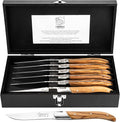 Laguiole Style De Vie Steak Knives, Luxury Line, 6 Pieces, Olive Wood, in by laguioleStyledeVie