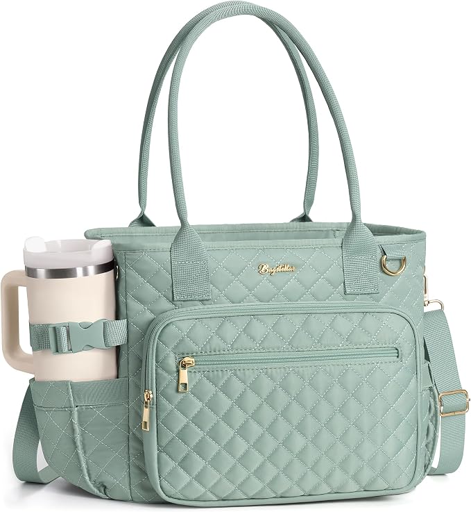 Lunch Box for Women Insulated Lunch Bag Quilted Soft Cooler Tote | 7 Pocket by Bagstellar