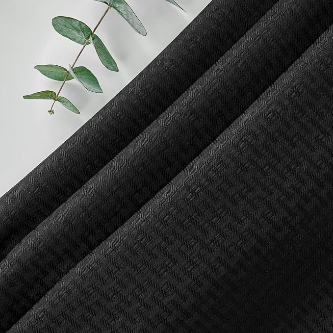 maxmill Weaved Texture Rectangle Tablecloth Water Resistant Wrinkle Free Spill-Proof, Soft Table Cloth for Dining Room Decoration, Banquet Parties Event Holiday Dinner, 60 x 84 Inch Black