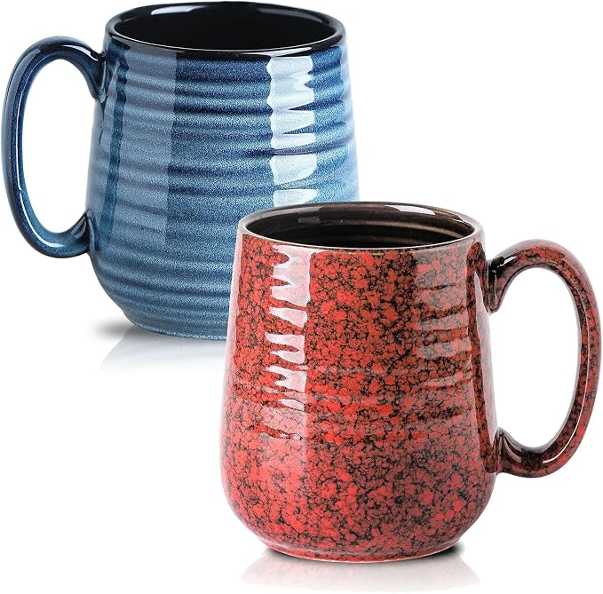 HASENSE Large Coffee Mugs Set of 2, Ceramic 20 oz Coffee Cups by Hasense