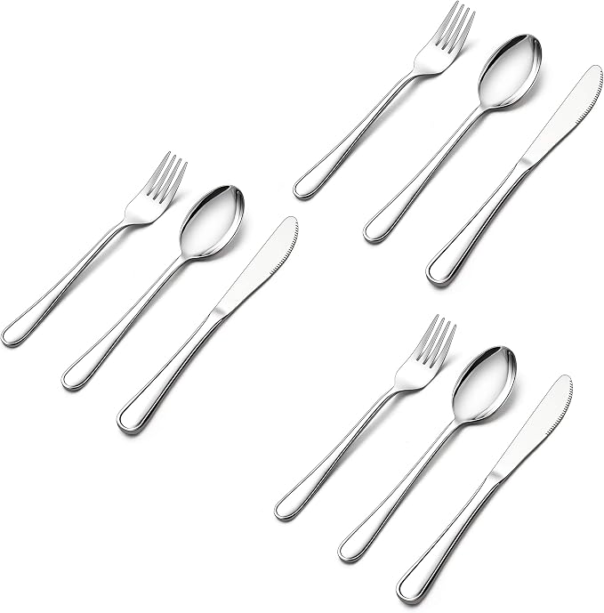 LIANYU 9-Piece Kids Silverware Set, Stainless Steel Toddler Utensils Flatware by LIANYU