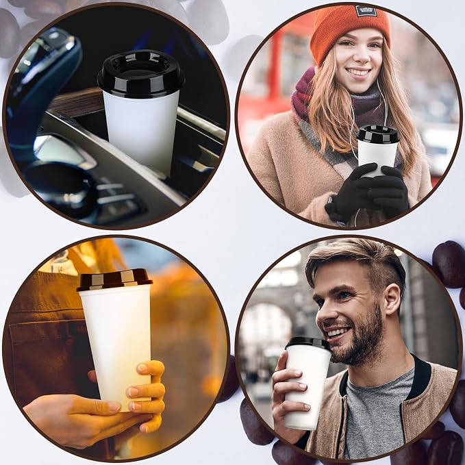 15 Pack Reusable Plastic Coffee Cups - Image 4
