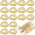 LemonRoad 24 Pcs Gold Twisted Wire Mesh Napkin Rings Metal Napkin Holders by Unknown