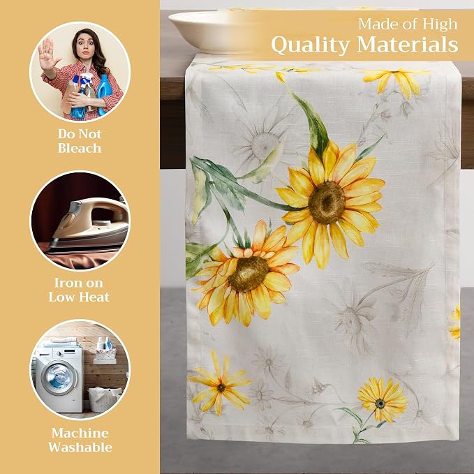 Maison d' Hermine Table Runner 100% Cotton 14.50" x 72" | Table Runners 72 - Image 3