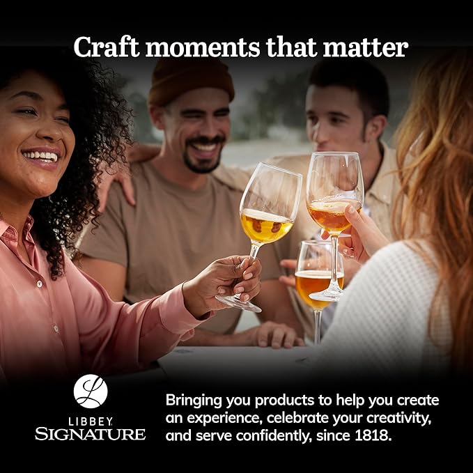 Libbey Signature Kentfield Red and White Wine Glasses Set of 12, Elegant, Dishwasher Safe Glass, Party Wine Glasses for Birthdays, Weddings, & More