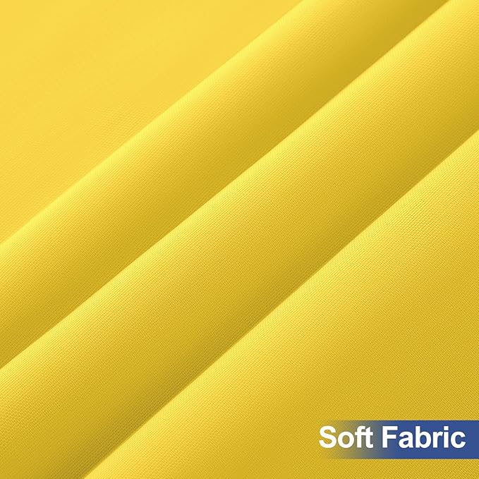 homing 2 Pack Rectangle Table Cloth, Elastic Fitted Fabric Tablecloth Fits for 4 Foot Folding Tables, Washable Table Cover for Picnic, Camping, Indoor & Outdoor (Yellow, 24" x 48")