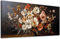 ADJUVANT Wall Art Vintage Floral Bouquet in Vase 48"L x 24"W, Flowers Canvas Painting Botanic Artwork Retro Blossoms Prints Graceful Floral Wall Decor for Living Room Bedroom Dining Room Home Office
