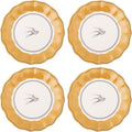 Karma, 8.75 inches Melamine Salad Plates Set of 4, Reusable Dishwasher Safe by KarmaGifts