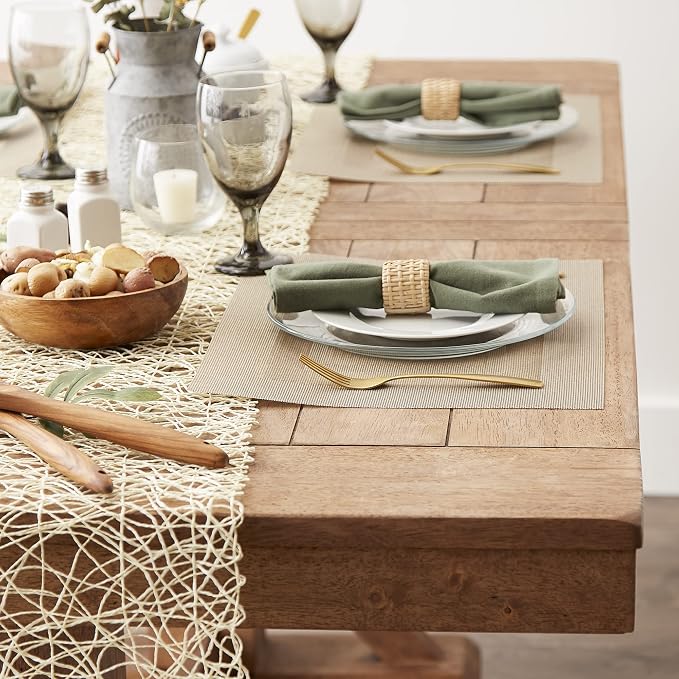 DII PVC Tabletop Collection Woven Indoor/Outdoor, Placemat Set, 6 Piece - Image 5