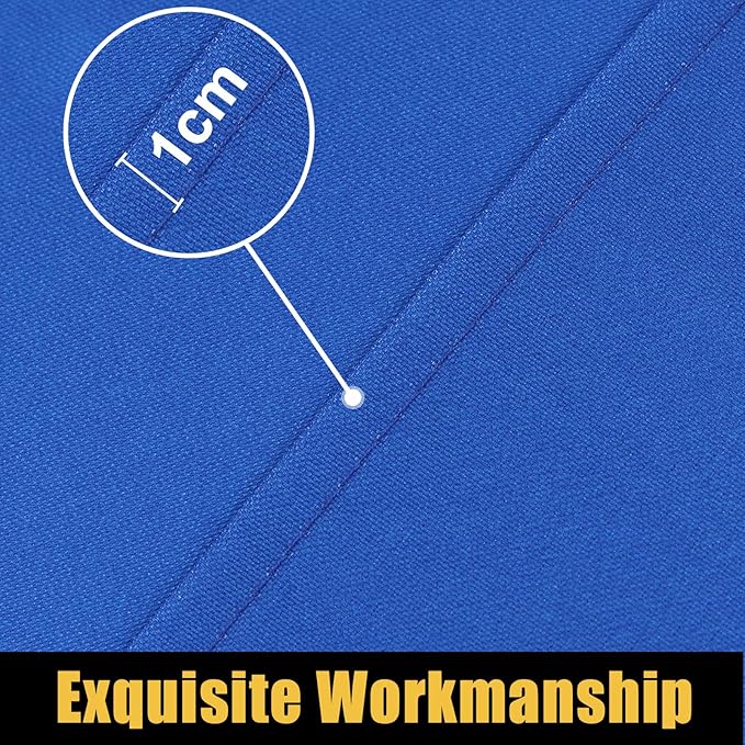 Smiry Rectangle Picnic Table Cloth, Waterproof Elastic Fitted Tablecloths for 6 Foot Tables, Washable Polyester Table Cover for Camping, Indoor and Outdoor (Blue, 30"x72")