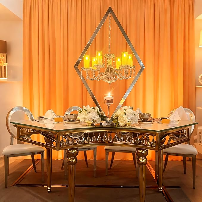 4PCS Elegant Metal Diamond Candle Holder - European Wedding Table Decor, Romantic Candle Stand for Western Dining, Perfect Wedding Prop & Home Decoration