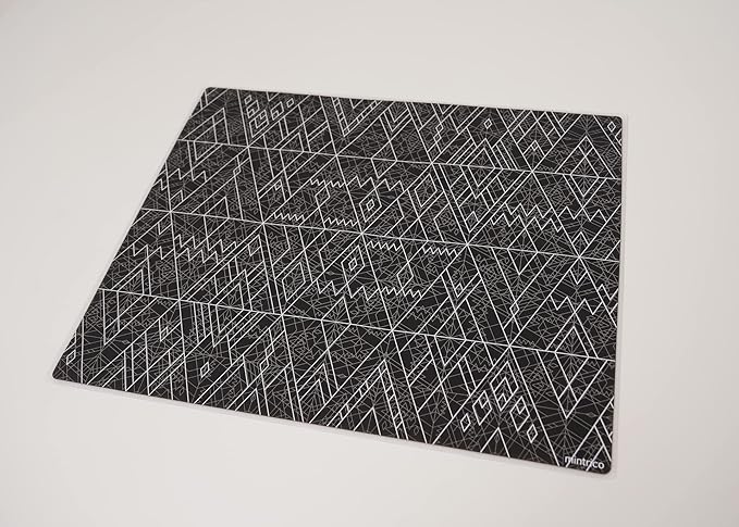 Mintrico placemat for Dining Table Set of 2 Silicone Heat Resistant Non Slip (Charcoal)