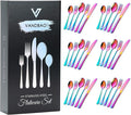 Rainbow Silverware Set Flatware Cutlery by VANDBAO