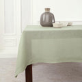Solino Home Linen Tablecloth for Rectangle Tables 60 x 90 Inch - Classic Hemstitch 100% Pure Linen Sage Green Table Cloth - Machine Washable Cloth Tablecloth for Spring, Easter, St Patricks Day