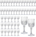 XUWAIDSGN 48 Pcs 7oz Plastic Vintage Wine Glasses Drinking Glasses Unbreakable by XUWAIDSGN
