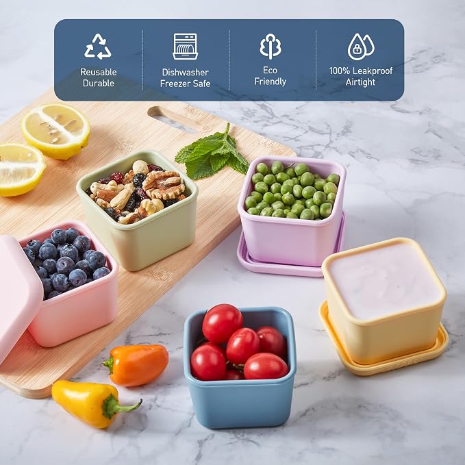 ISSEVE 6Pack 6oz Silicone Snack Containers - Image 8