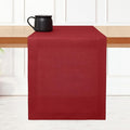 D'Moksha Homes Linen Red Table Runner 132 Inches Long - 100% Pure Linen Extra Long Table Runner 14 x 132 Inch for Valentines, Spring - Machine Washable