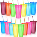 Honeydak 15 Pack Tumbler with Straw and Lid Bulk Cups by Honeydak