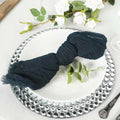 Efavormart 5 Pack 24"x19" Navy Blue Matte Gauze Cheesecloth Napkins, Formal by efavormart
