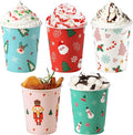 Fit Meal Prep 50 Pack 8 oz Christmas Coffee Cups, Durable Thickened Christmas by FMPBRANDS