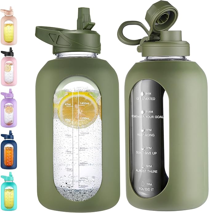 CIVAGO 64 oz Glass Water Bottle by CIVAGO