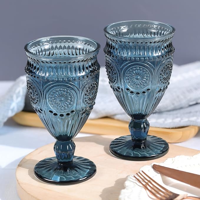 Darlion Goblets, Goblet Glasses, 12oz Water Goblets, Food Grade Glass, - Image 6