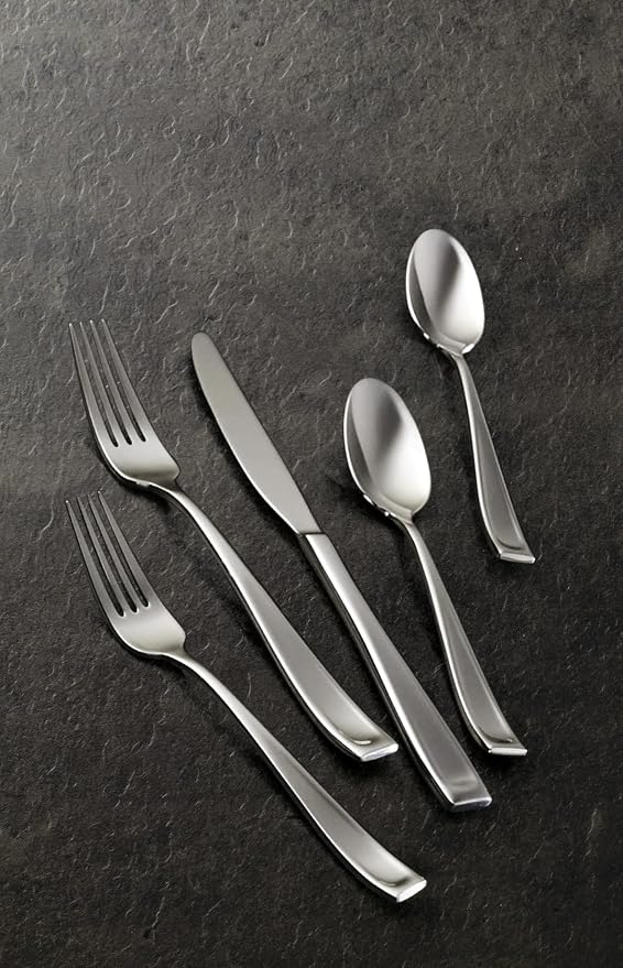 Oneida Moda 65-Piece 18/10 Stainless Steel Silverware Set - Image 9