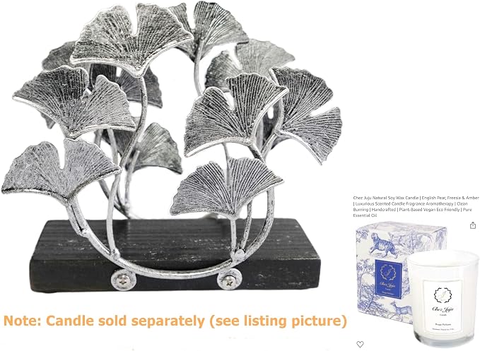 Silver Ginkgo Vertical Napkin Holder | Contemporary Modern Design | Disposable - Image 5