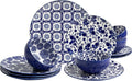 LEHAHA 12 Pieces Modern Porcelain Dinnerware Set，Service by LEHAHA