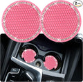 2PCS Bling Car Cup Coaster, 2.75 Inch Auto Cup Holder Insert Coasters Silicone by Tyhaui