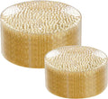 Rubtlamp 100Pcs Gold Glitter Plastic Plates, Heavy Duty Glitter Disposable by Rubtlamp