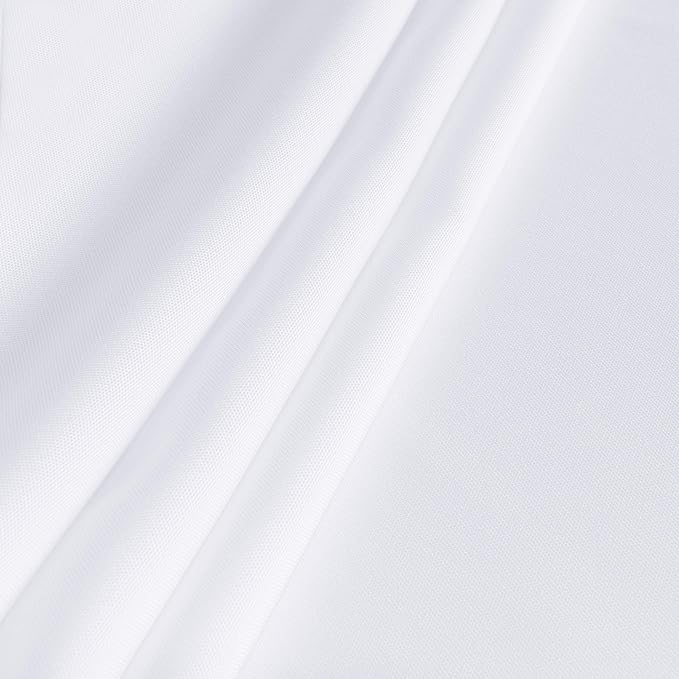 sancua Rectangle Tablecloth - 90 x 132 Inch - Water Resistant Spill Proof Washable Polyester Table Cloth, Decorative Fabric Table Cover for Dining Tables, Buffet Parties and Camping, White
