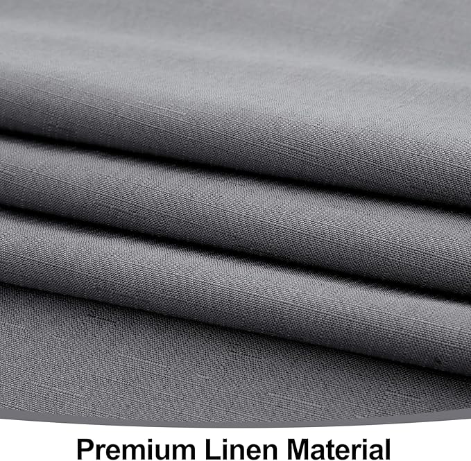 Smiry Rectangle Table Cloth Linen Textured, Waterproof Spillproof Anti-Wrinkle Burlap Tablecloth, Washable Decorative Fabric Table Cover for Dining, Party, Banquet, 60 x 84 Inch, Grey