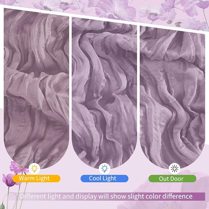 Showgeous 30 Pack Purple Cheesecloth Table Runner, 17 x 108 Inches | Boho - Image 7
