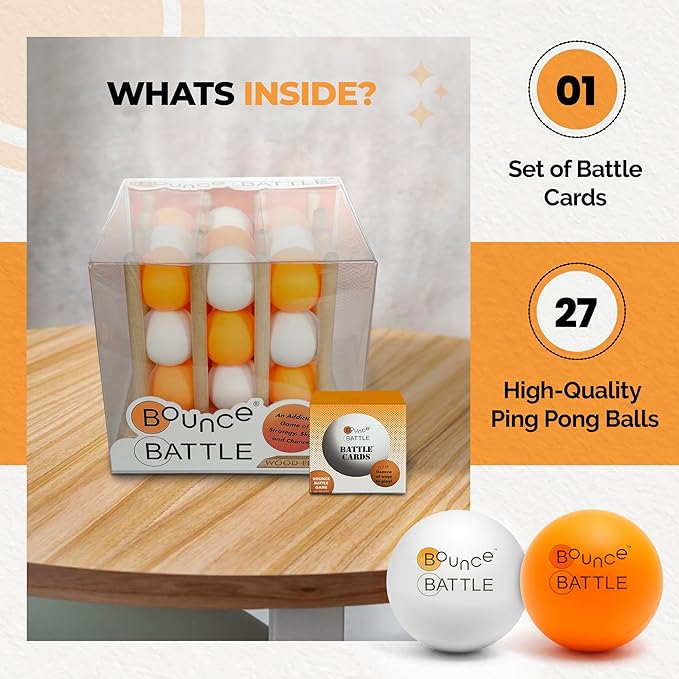 Tournament Edition – Wood Game Set with 36 Battle Cards – Fast-Paced Family & Party Game of Strategy, Skill & Chance – Fun Gift for Kids, Teens & Adults