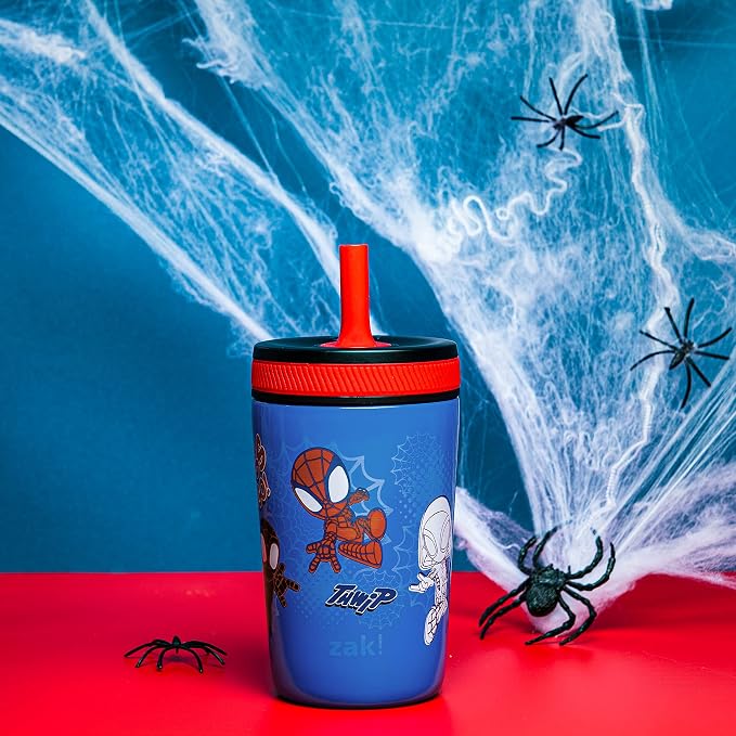 Zak Designs Marvel Spider-Man Kelso 12oz Leak-Proof Toddler Straw Cup - Image 3