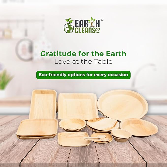 Areca Palm Leaf 10-Inch Square Compartment Plates (200 Count) – 100% Compostable, Biodegradable Like Bamboo Plates | Eco-Friendly Disposable Dinnerware | Microwave & Oven Safe