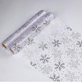 Snowkingdom 2 Pcs Christmas Snowflake Silver Table Runner 108 Inch Sparkly by Snowkingdom