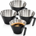 4 Pack Stainless Steel Espresso Measuring Cup, 3.4OZ/100ML Double Spout by YIMITEE