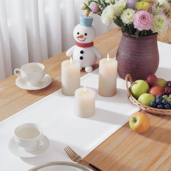 White Table Runner, Waterproof Washable Runners 36 Inches Long | Reusable 12x36 - Image 6
