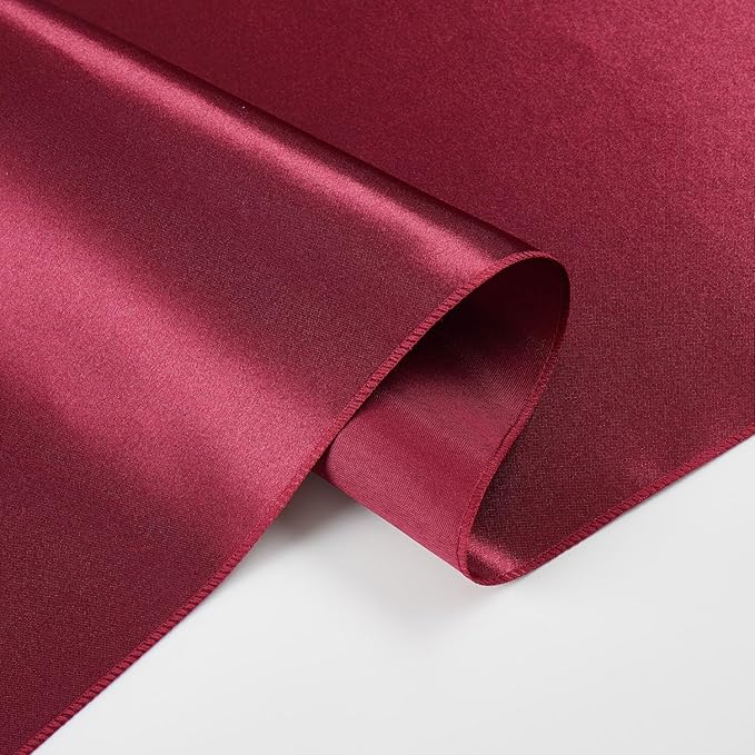 Burgundy Satin Table Runner, 12x108 Inches, 2 Pack | Premium Satin, Smooth - Image 5
