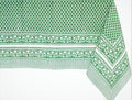 ATOSII Cotton Tablecloth Queen Green 72" X 120" Inches