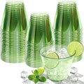 Glowserve 9 OZ Green Disposable Plastic Cups Cocktail Cup 50 Pack | Fancy by glowserve