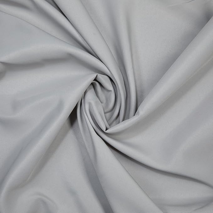 Gee Di Moda Round Tablecloth - 132 Inch Silver Round Table Cloth for 72 to 96 Inch Round Tables - Heavy Duty Washable Fabric - for Buffet Table, Holiday Party, Dinner, Wedding & Baby Shower